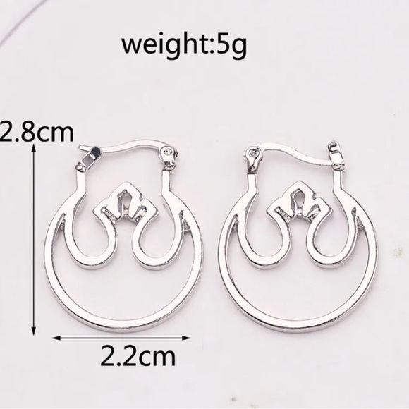 18K Gold Star Wars Rebel Alliance Insignia Hoop LIMITED SUPPLY - Picture 4 of 4